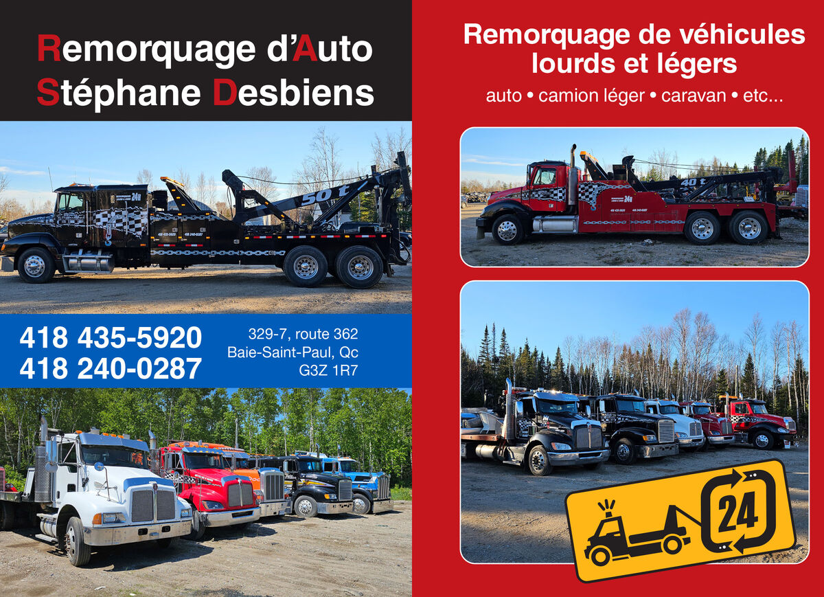 Remorquage d'auto St&eacute;phane Desbiens