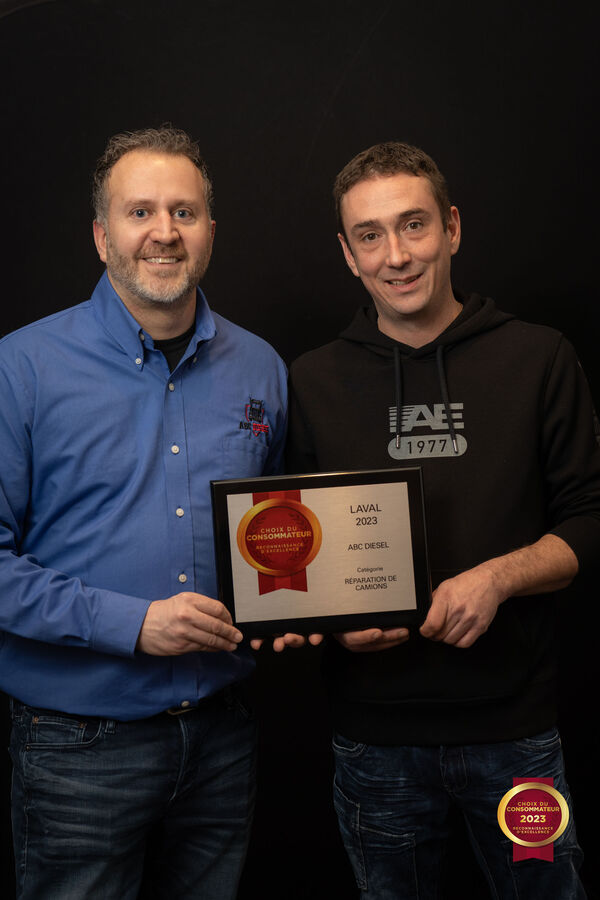Remise certificat Choix du consommateur 2023 cat&eacute;gorie r&eacute;paration de camion Laval ! 
Merci &agrave; touts nos employ&eacute;s et &agrave; touts nos clients et futur client :)