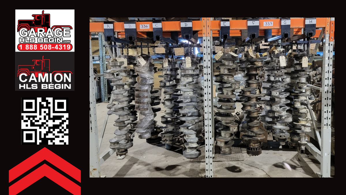 Nous disposons de plusieurs crankshafts dans diverses marques.

*C15
*E7
*ISX
*DD15
*D13

GARAGE H LS B&Eacute;GIN
8615, 127E RUE EST,
SAINT-GEORGES, QC  G5Y 5B9
SERGE OU BOBBY, PI&Egrave;CES USAG&Eacute;ES 418-228-4319

&laquo; Appelez-nous d&egrave;s maintenant pour obtenir les pi&egrave;ces dont vous avez besoin et pour prendre rendez-vous afin d&rsquo;en faire l&rsquo;installation par les pros des camions lourds! &raquo;