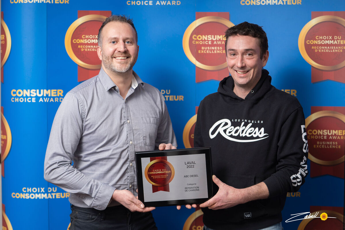 Choix du consommateur Laval 2022
Simon Leclerc- Pr&eacute;sident 
William Sanche- Vice-Pr&eacute;sident
R&eacute;paration camions diesels lourds
Sp&eacute;cialistes moteurs: Caterpillar/Paccar/Cummins
Nettoyage DPF
Dealer autoris&eacute;-Diesel Spec Inc
