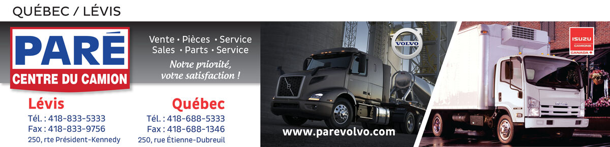 Par&eacute; centre du camion